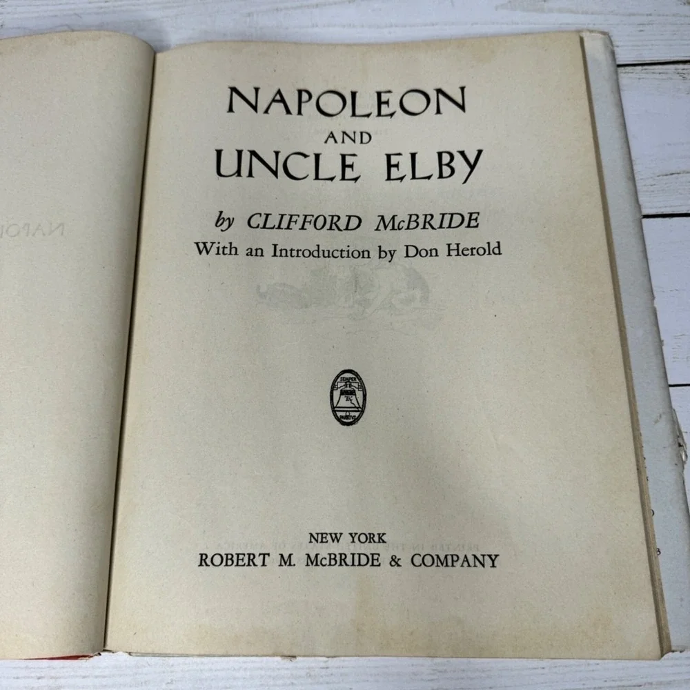 Napoleon & Uncle Elby HC 1945 1st Printing Clifford McBride Damaged Dust‎ Jacket